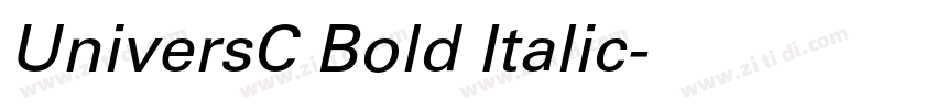 UniversC Bold Italic字体转换